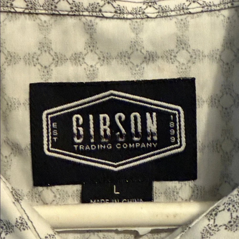 Gibson Trading Company Men's Geometric Print Shirt Size L - Picture 4 of 6